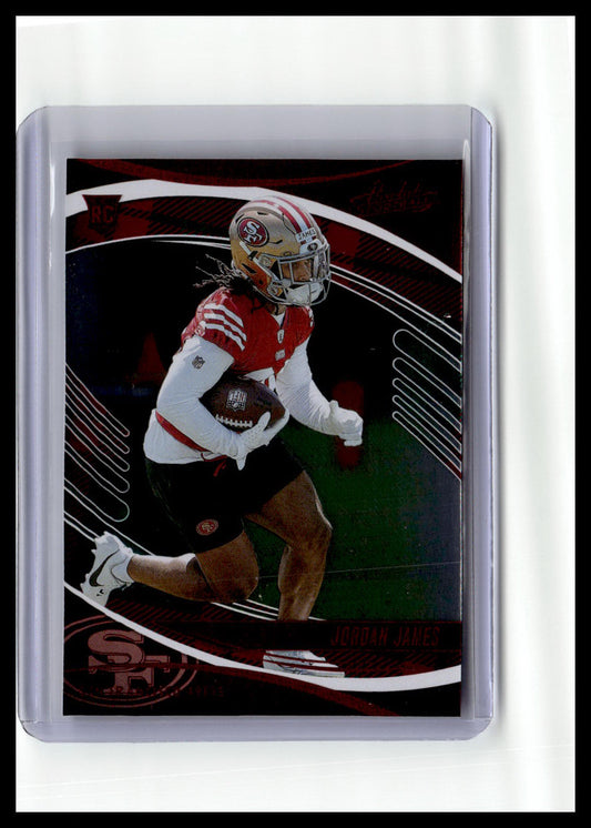 2025 Panini Absolute #144 Jordan James (RC) Red & Green