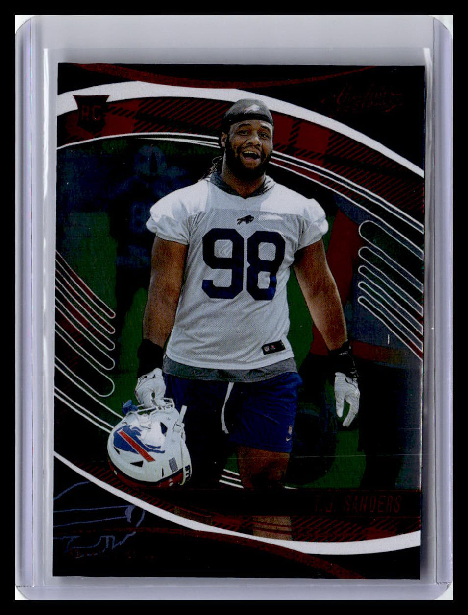 2025 Panini Absolute #180 T.J. Sanders (RC) Red & Green