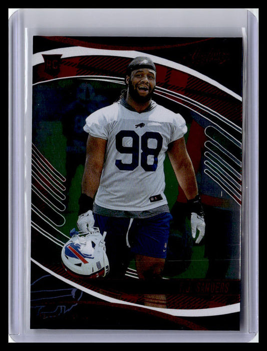2025 Panini Absolute #180 T.J. Sanders (RC) Red & Green