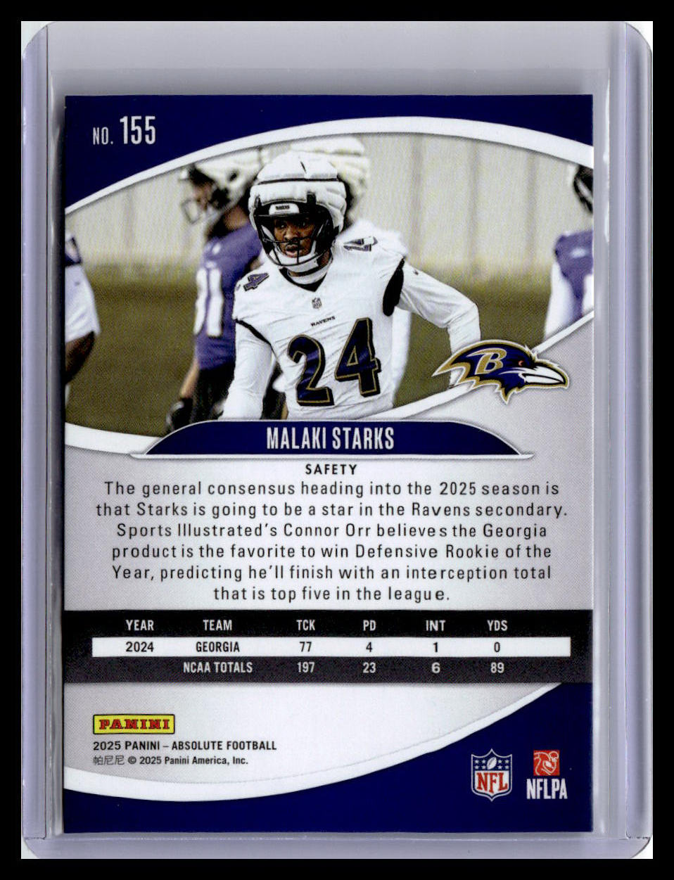 2025 Panini Absolute #155 Malaki Starks (RC) Red & Green