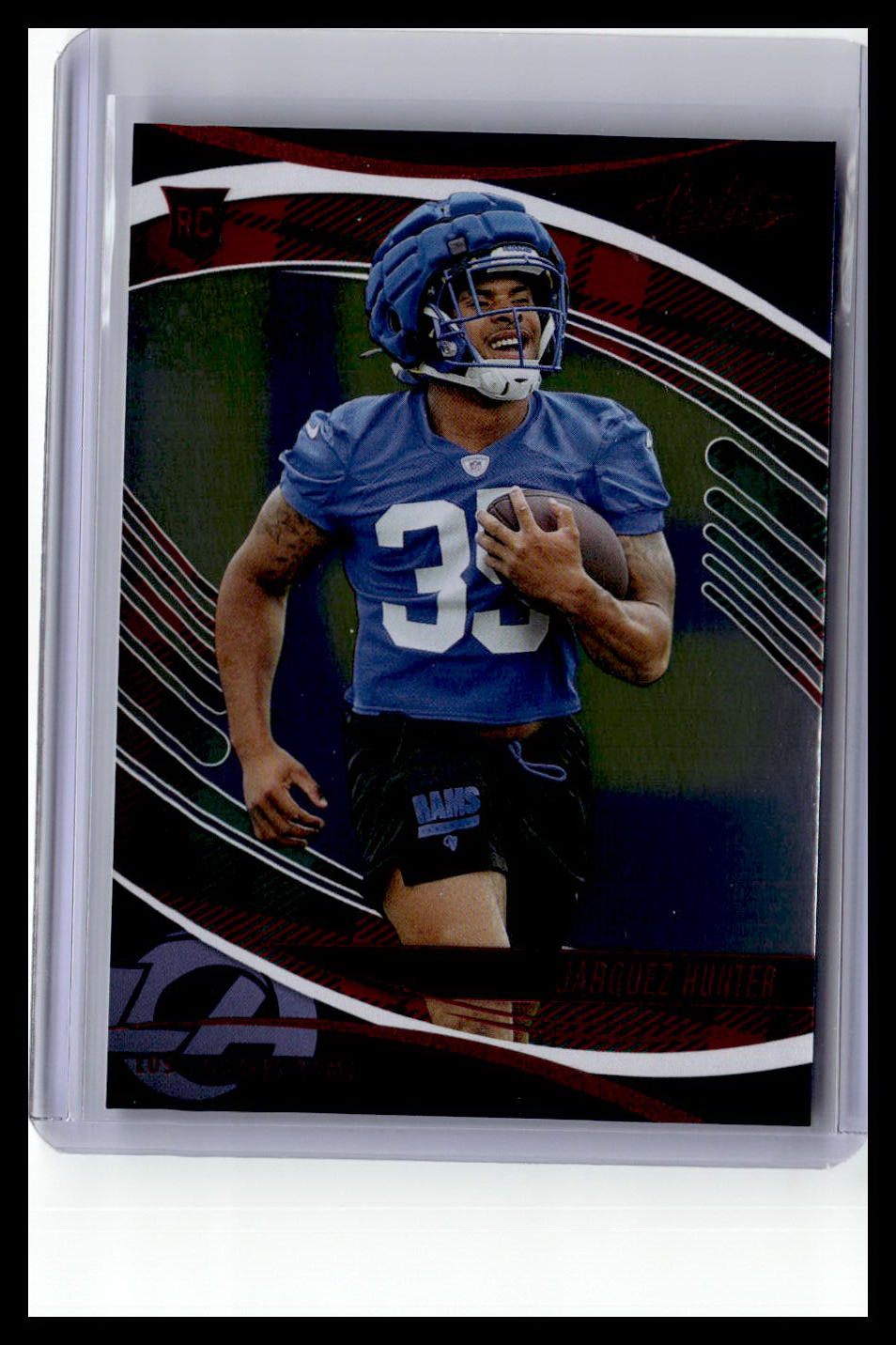 2025 Panini Absolute #136 Jarquez Hunter (RC) Red & Green