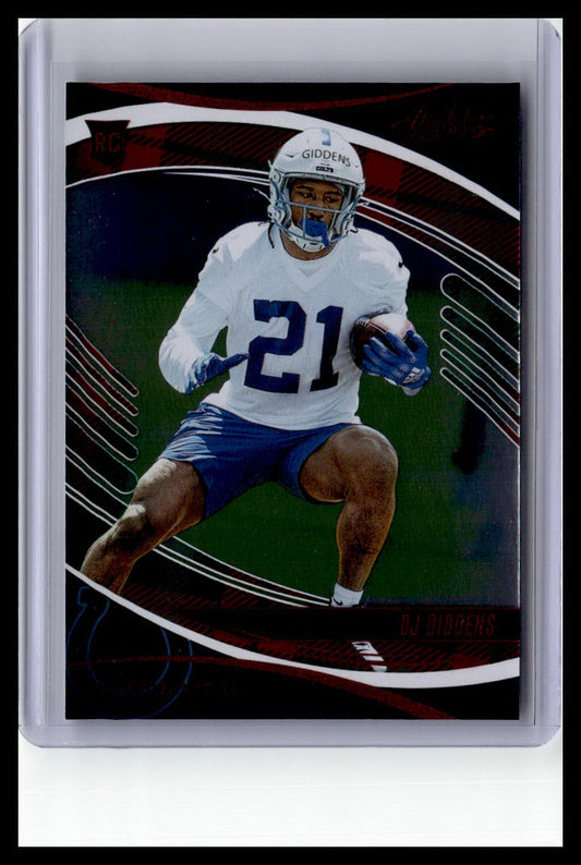 2025 Panini Absolute #118 DJ Giddens (RC) Red & Green