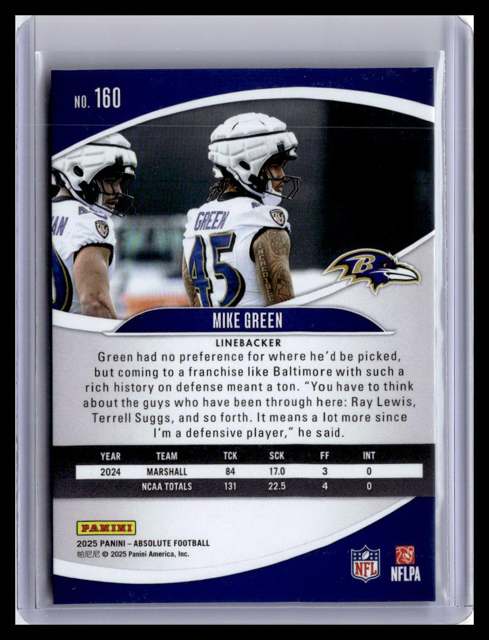 2025 Panini Absolute #160 Mike Green (RC) Red & Green