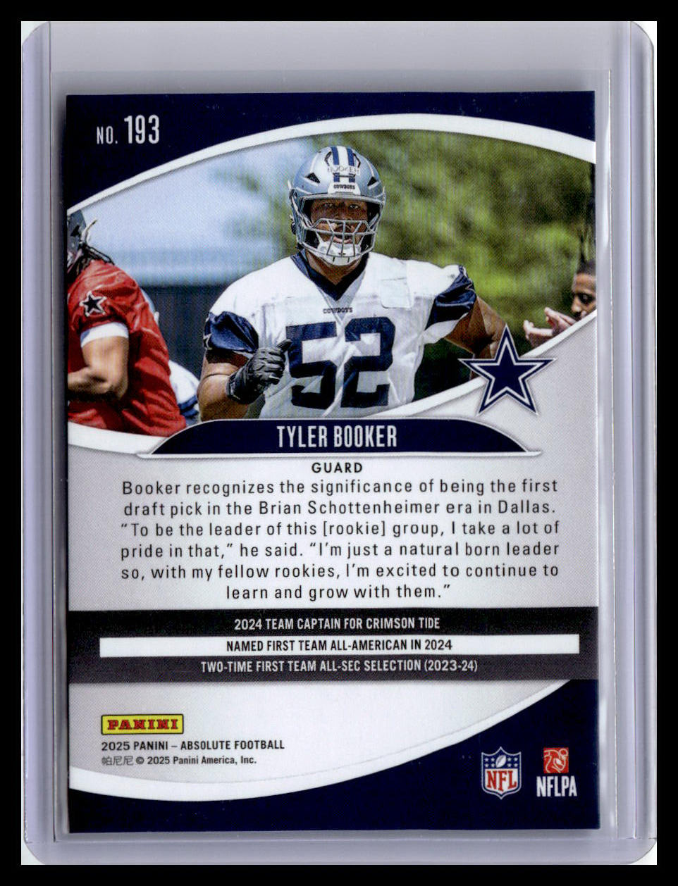 2025 Panini Absolute #193 Tyler Booker (RC) Red & Green
