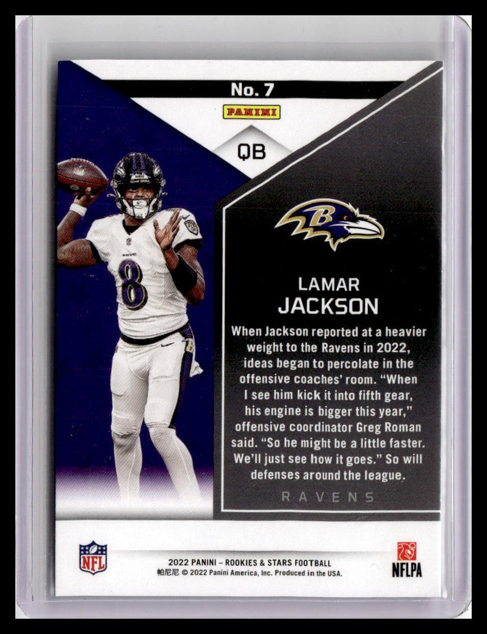 2022 Panini Rookies & Stars #7 Lamar Jackson
