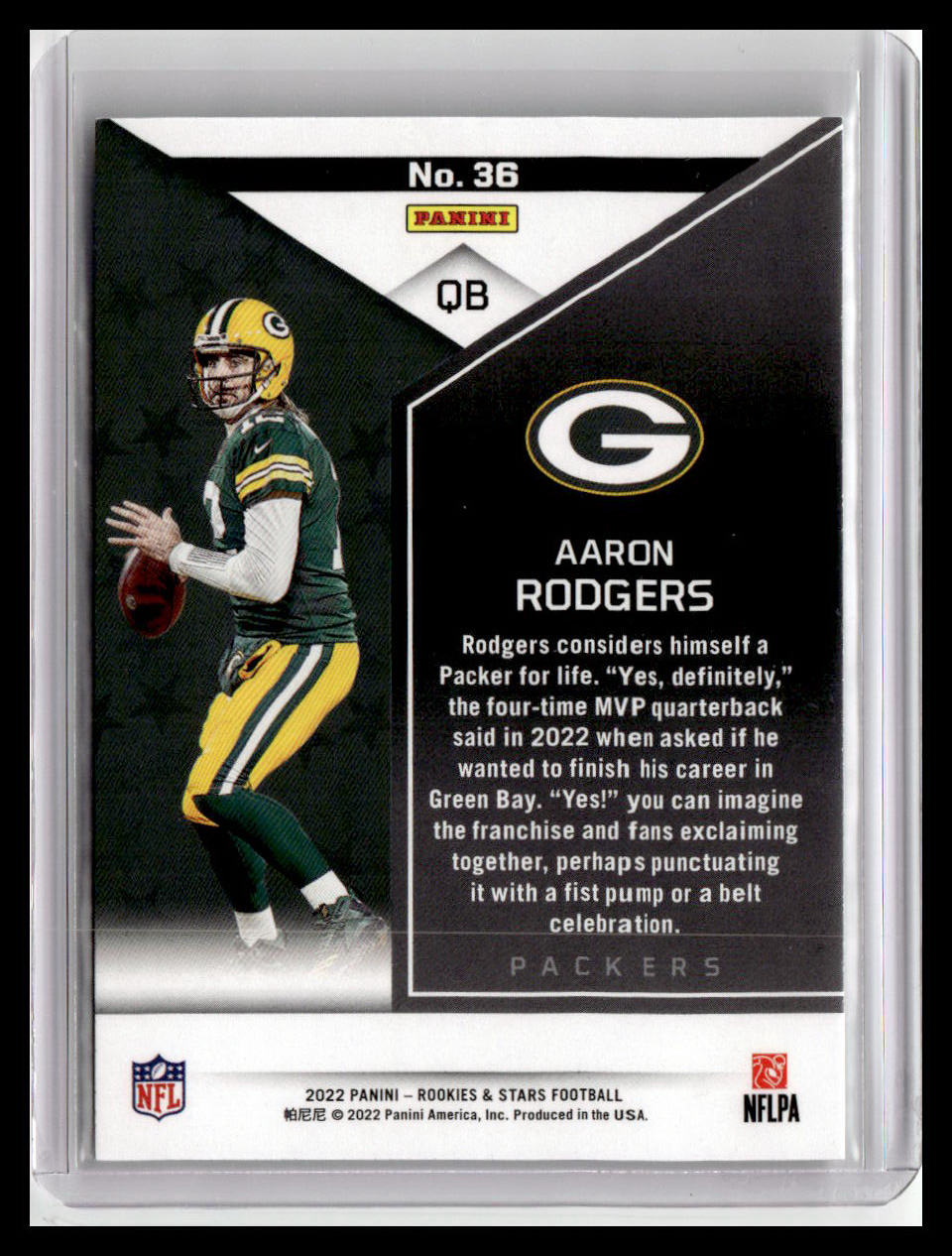 2022 Panini Rookies & Stars #36 Aaron Rodgers