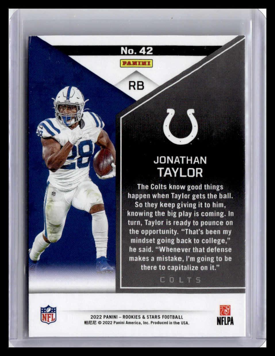 2022 Panini Rookies & Stars #42 Jonathan Taylor