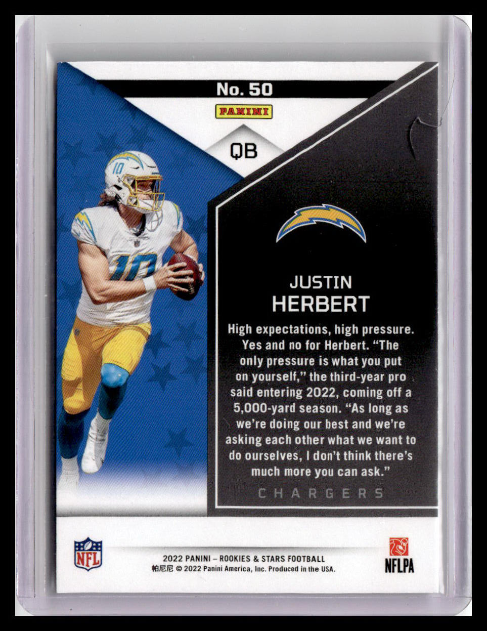 2022 Panini Rookies & Stars #50 Justin Herbert