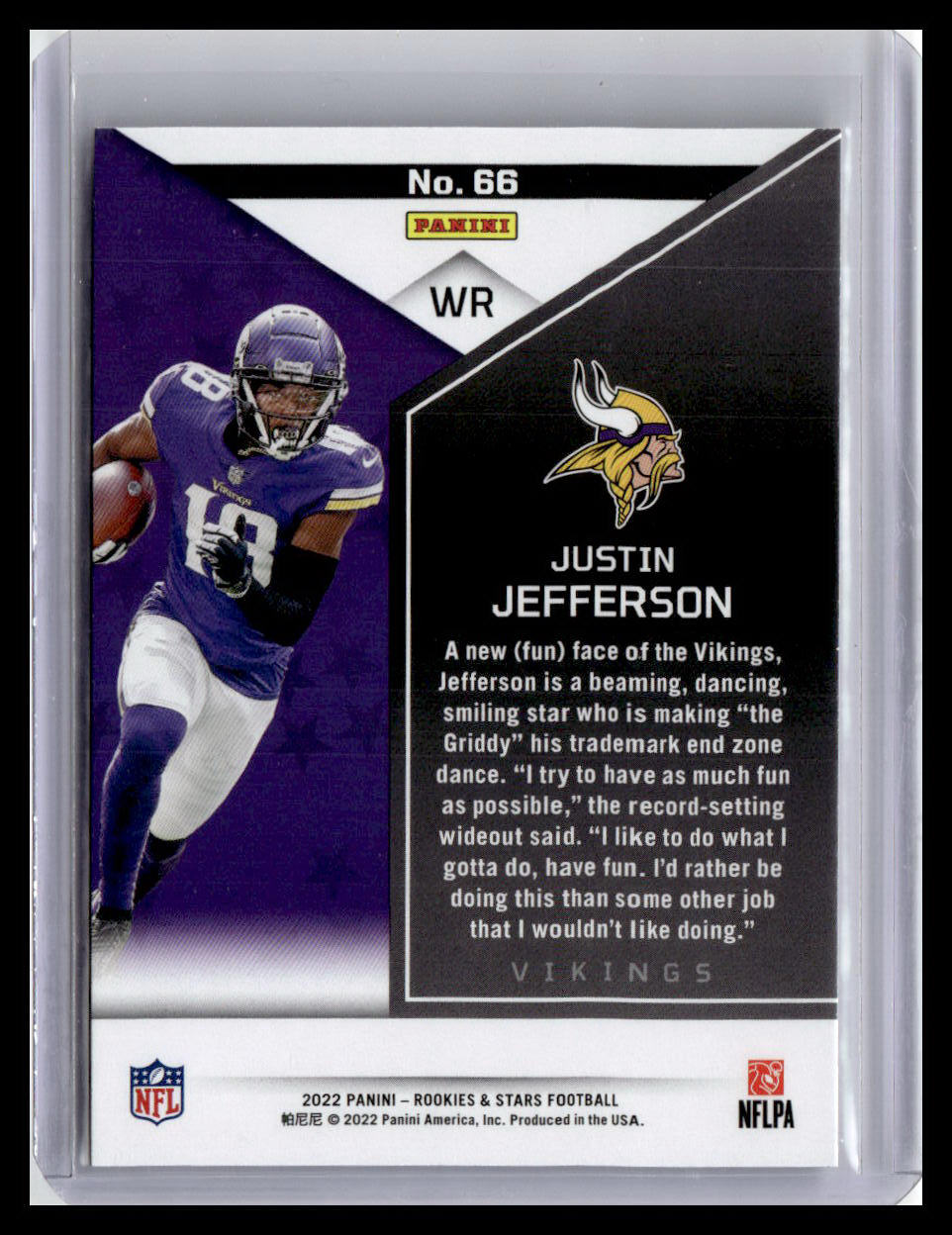 2022 Panini Rookies & Stars #66 Justin Jefferson