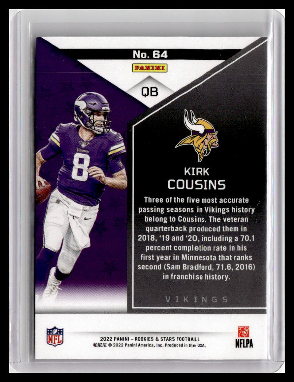 2022 Panini Rookies & Stars #64 Kirk Cousins