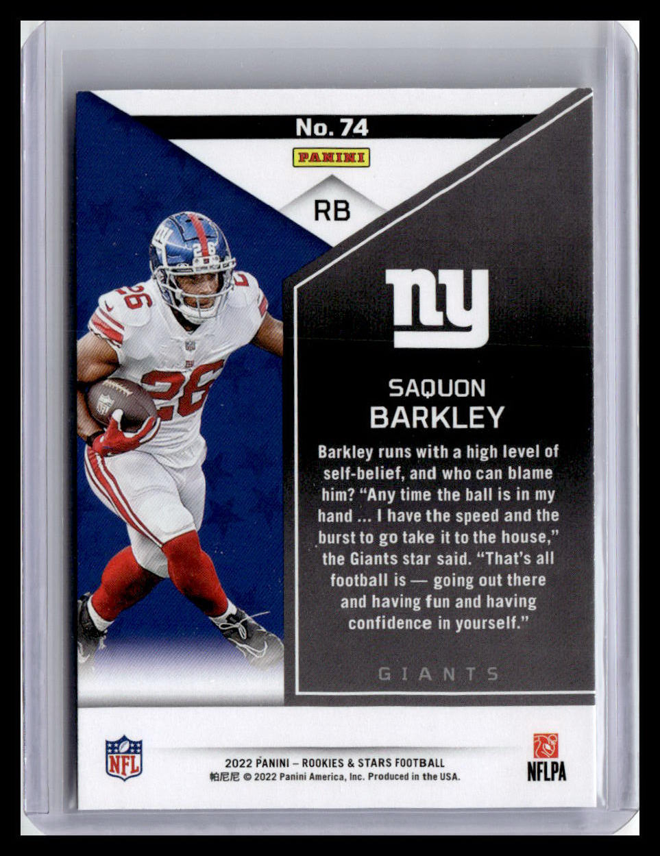 2022 Panini Rookies & Stars #74 Saquon Barkley