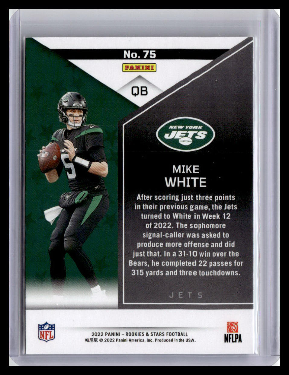 2022 Panini Rookies & Stars #75 Mike White