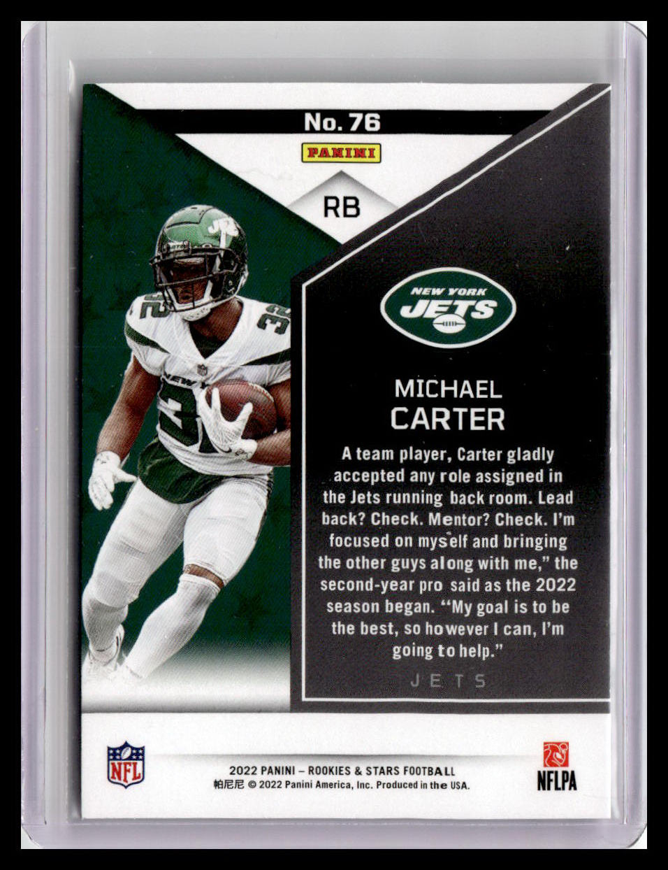 2022 Panini Rookies & Stars #76 Michael Carter