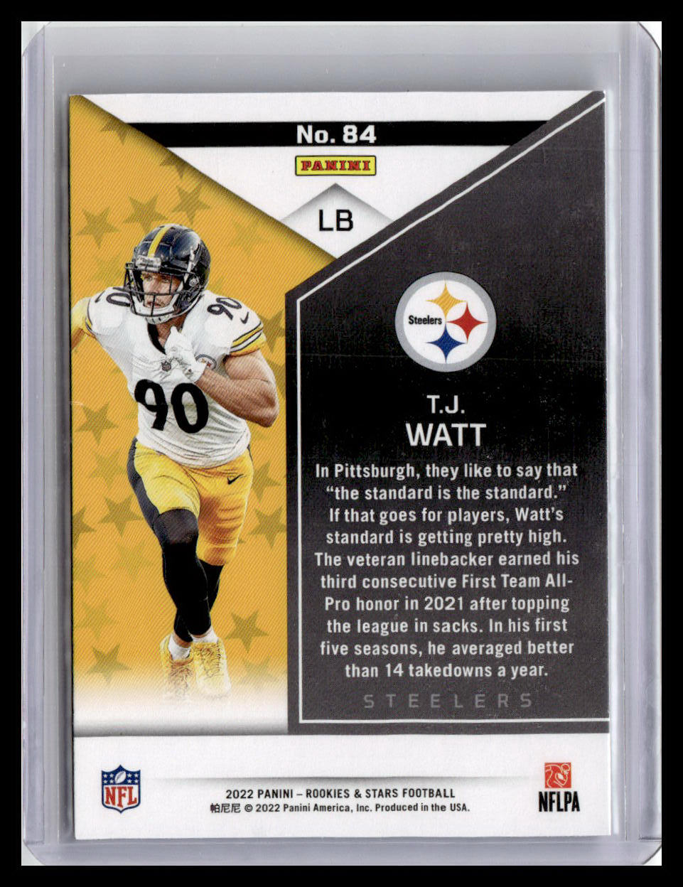 2022 Panini Rookies & Stars #84 T.J. Watt