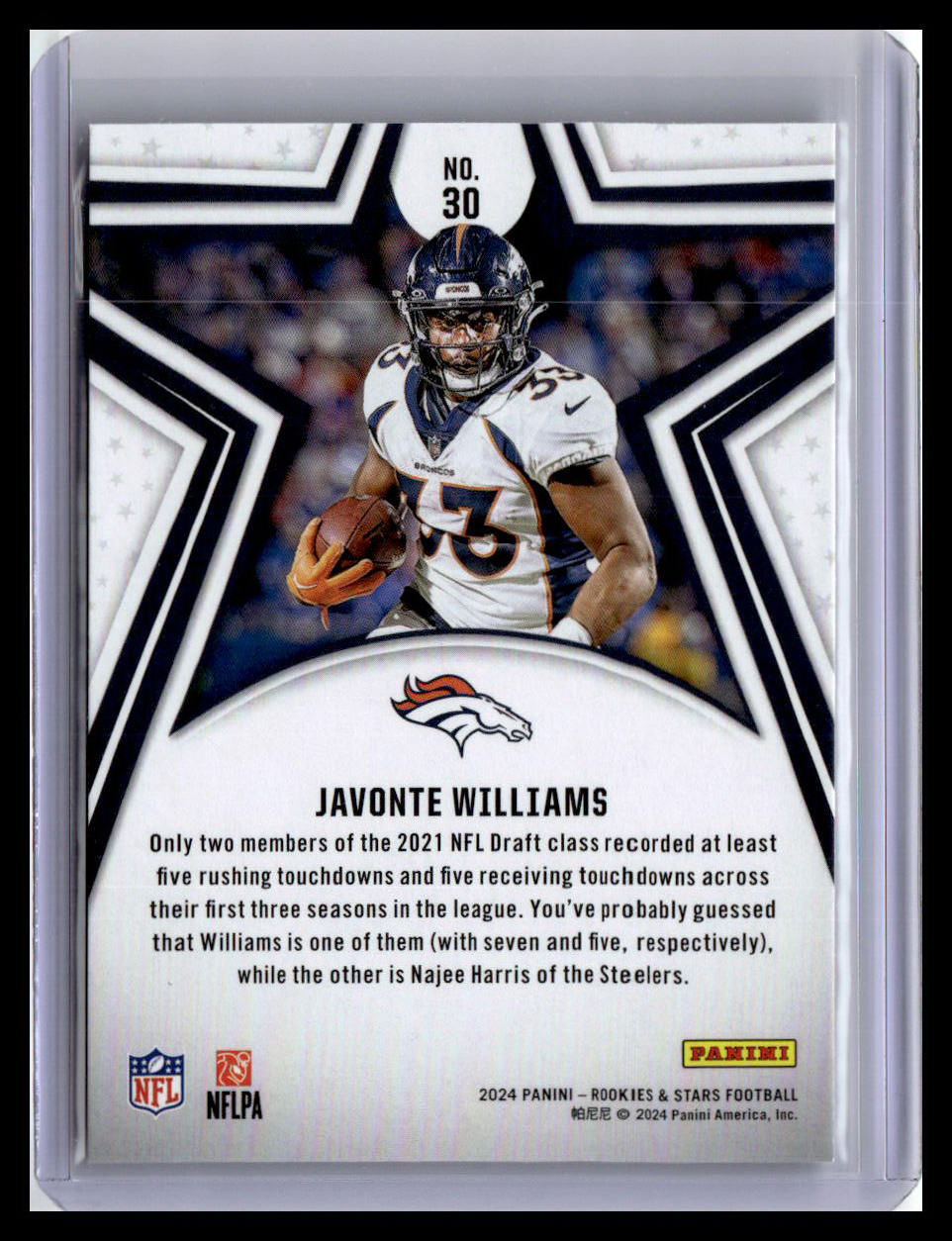 2024 Panini Rookies & Stars #30 Javonte Williams