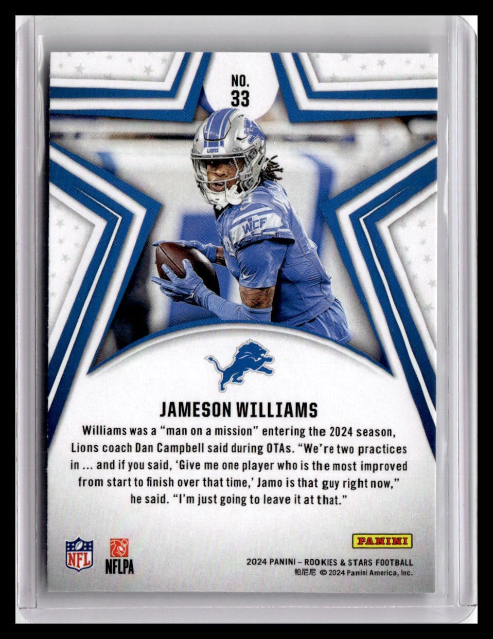 2024 Panini Rookies & Stars #33 Jameson Williams