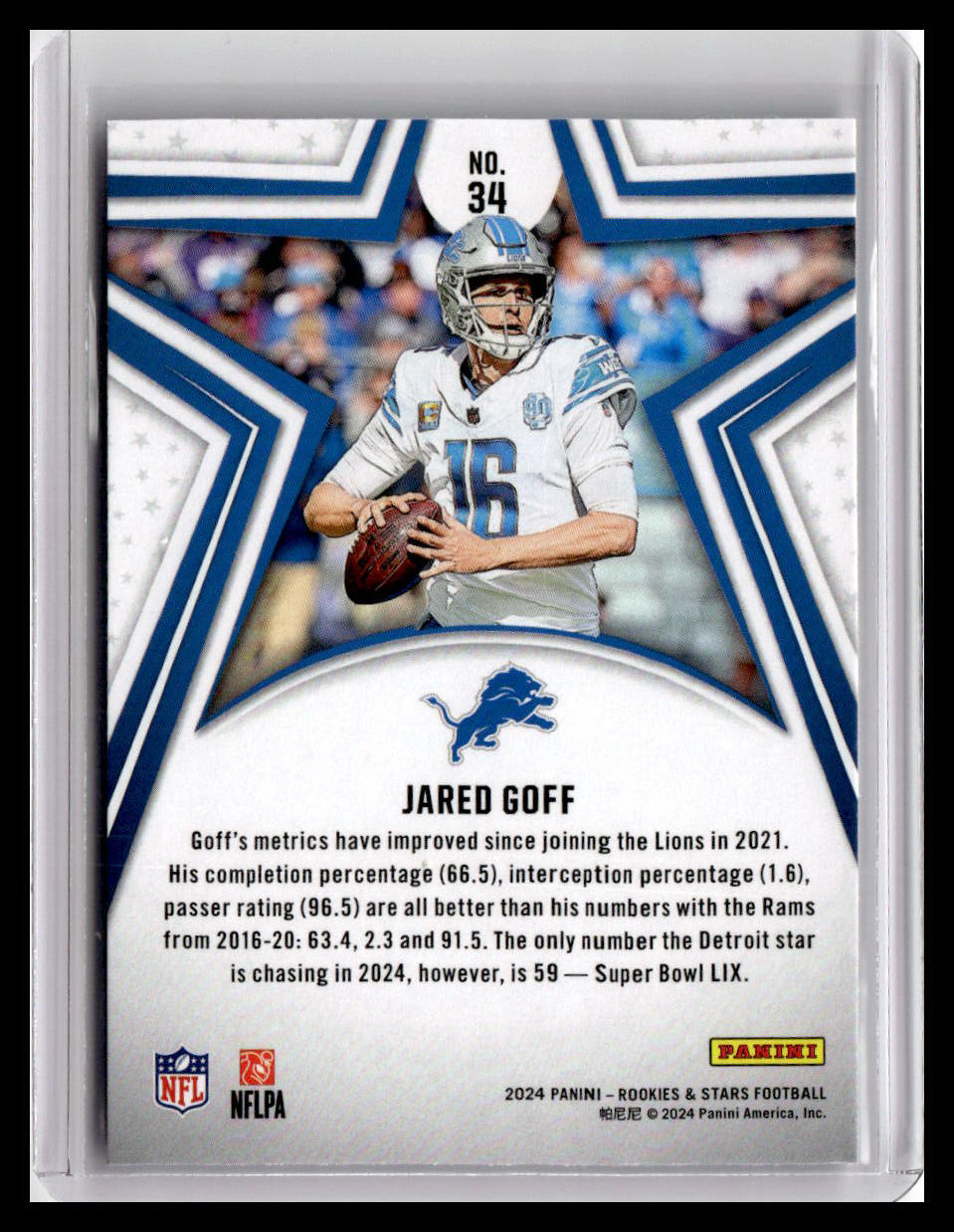 2024 Panini Rookies & Stars #34 Jared Goff