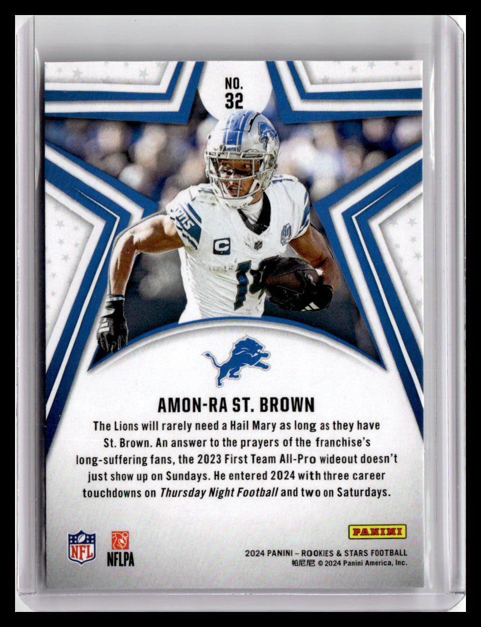 2024 Panini Rookies & Stars #32 Amon-Ra St. Brown