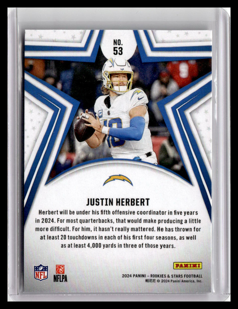 2024 Panini Rookies & Stars #53 Justin Herbert