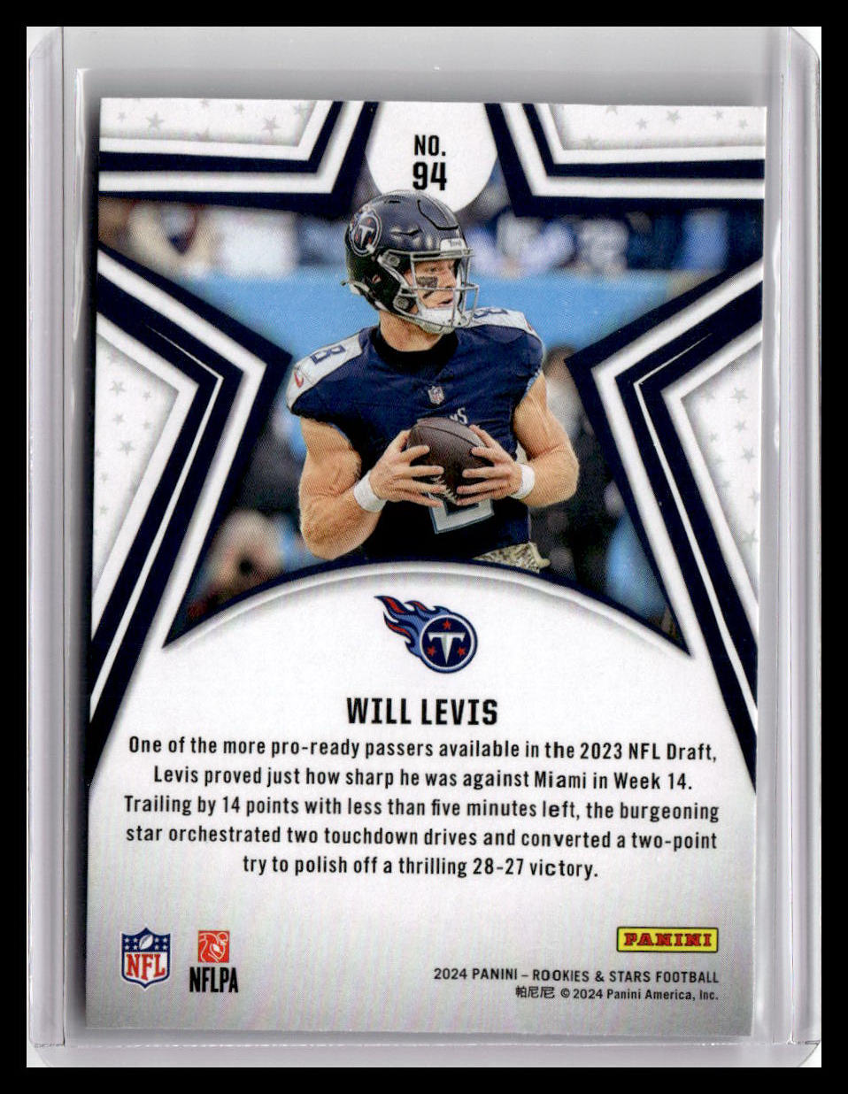 2024 Panini Rookies & Stars #94 Will Levis