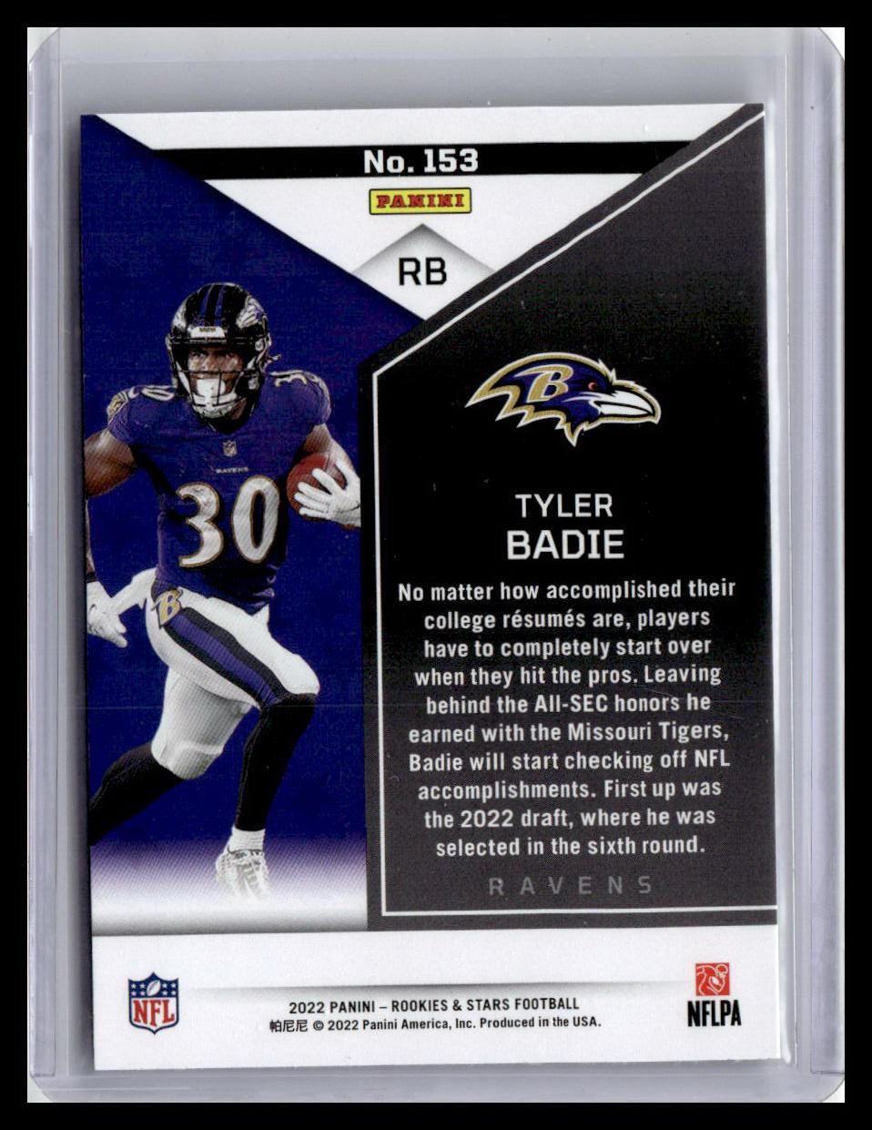 2022 Panini Rookies & Stars #153 Tyler Badie (RC)