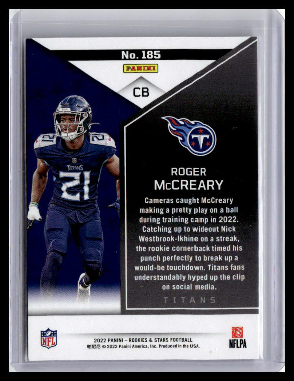 2022 Panini Rookies & Stars #185 Roger McCreary (RC)