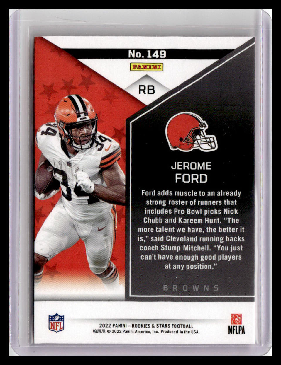 2022 Panini Rookies & Stars #149 Jerome Ford (RC) Red Parallel