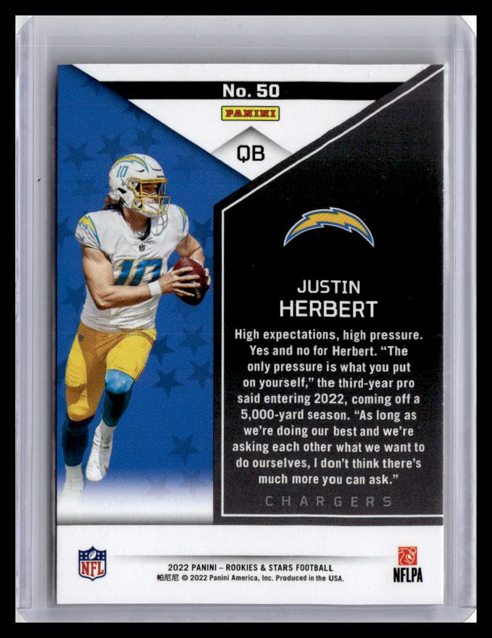 2022 Panini Rookies & Stars #50 Justin Herbert Red Parallel