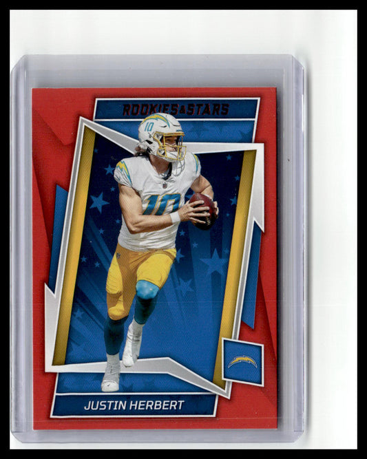 2022 Panini Rookies & Stars #50 Justin Herbert Red Parallel