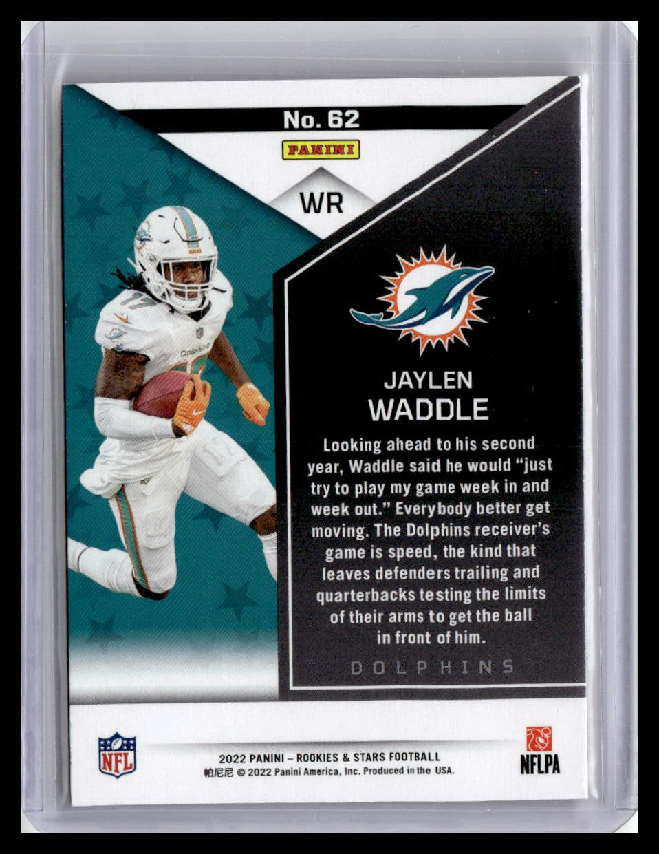 2022 Panini Rookies & Stars #62 Jaylen Waddle Red Parallel