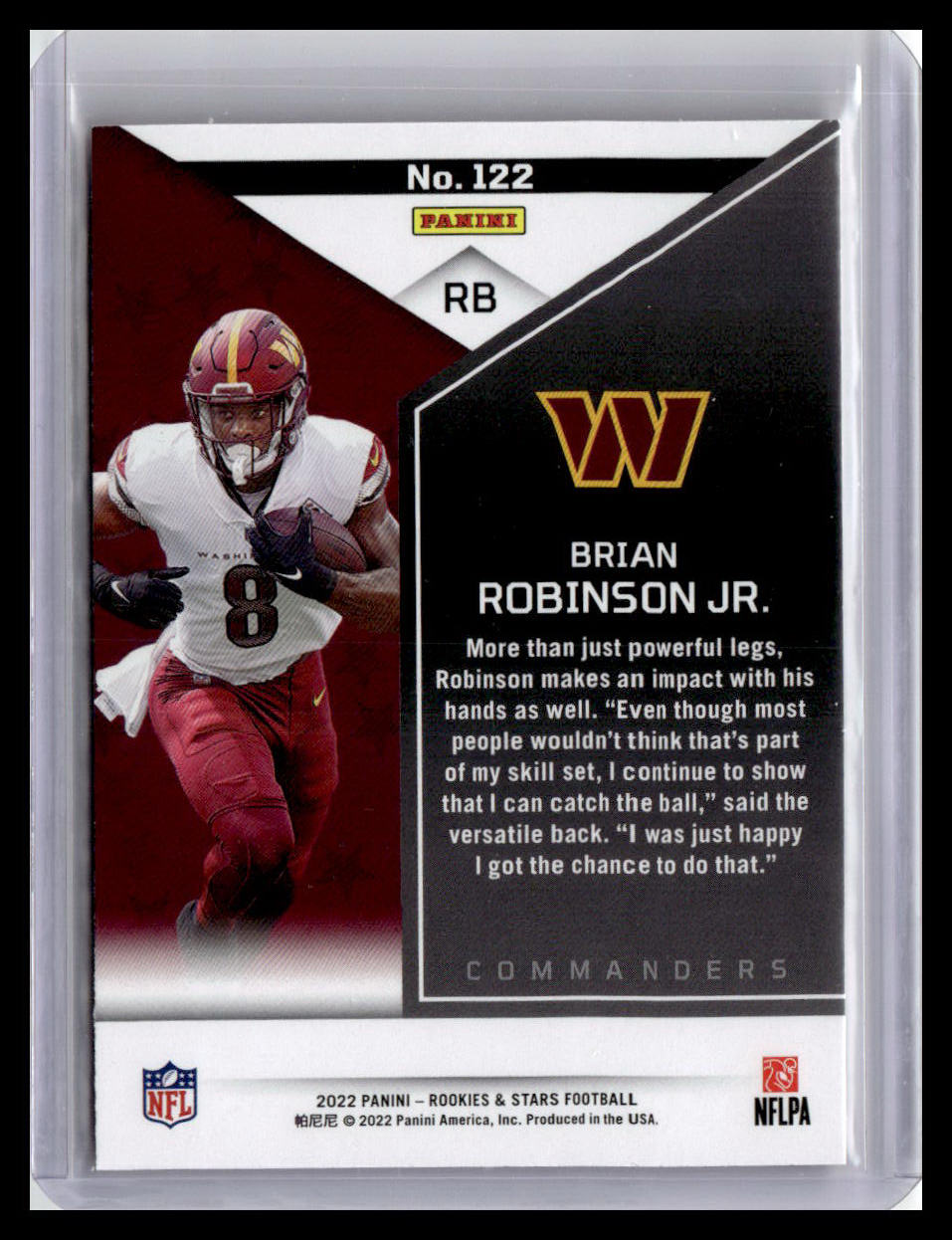 2022 Panini Rookies & Stars #122 Brian Robinson Jr. (RC) Red Parallel