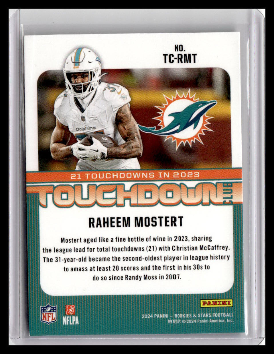 2024 Panini Rookies & Stars #TC-RMT Raheem Mostert Touchdown Club