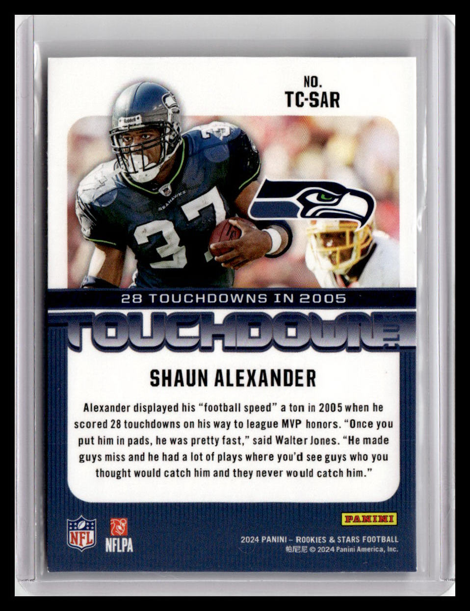 2024 Panini Rookies & Stars #TC-SAR Shaun Alexander Touchdown Club