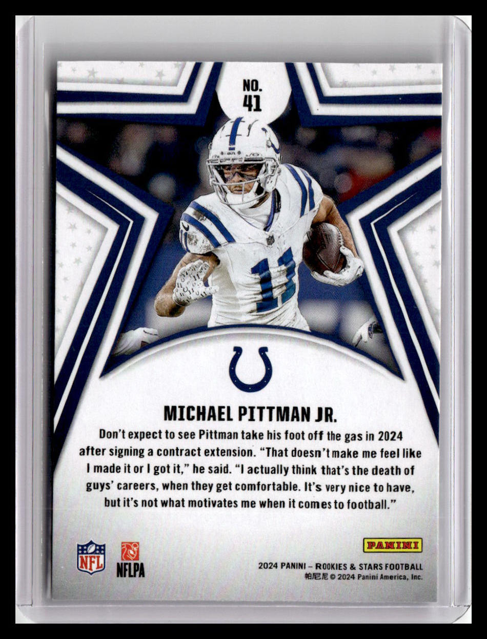 2024 Panini Rookies & Stars #41 Michael Pittman Jr. Red Parallel