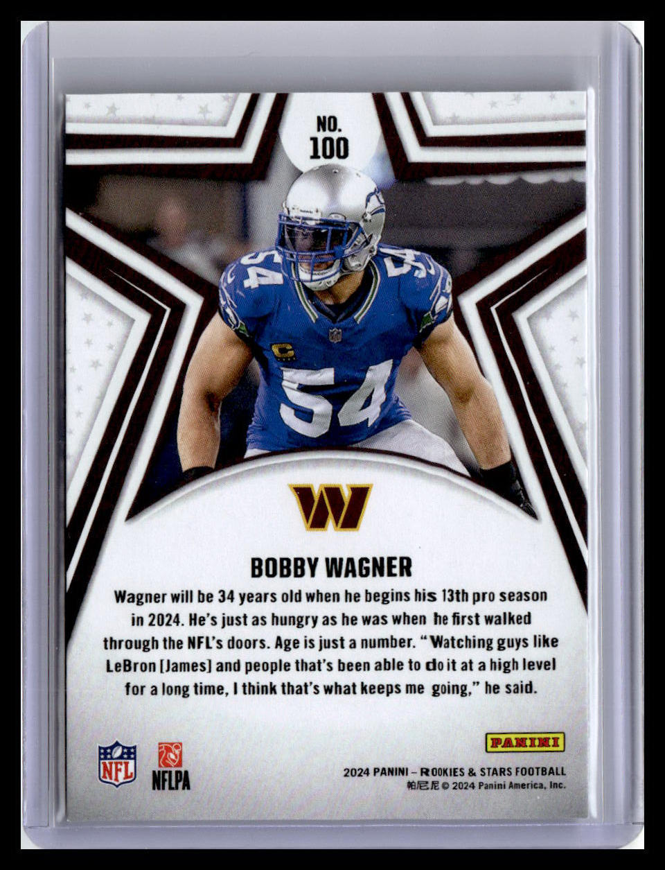 2024 Panini Rookies & Stars #100 Bobby Wagner Red