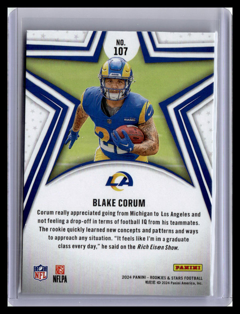 2024 Panini Rookies & Stars #107 Blake Corum (RC)