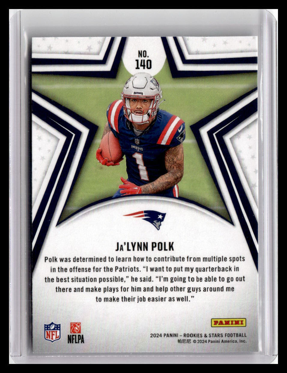 2024 Panini Rookies & Stars #140 Ja'Lynn Polk (RC)