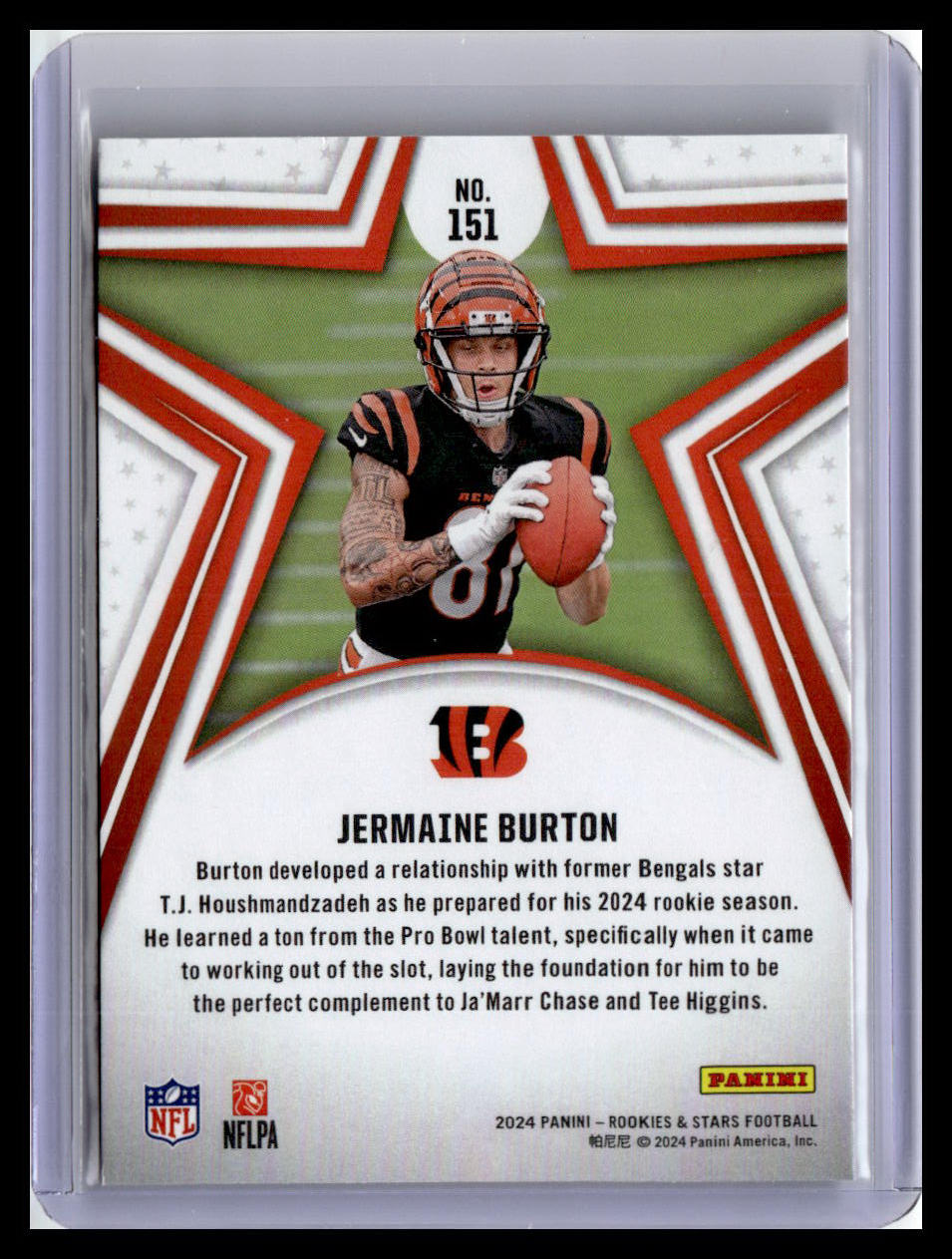 2024 Panini Rookies & Stars #151 Jermaine Burton (RC) Red Parllel