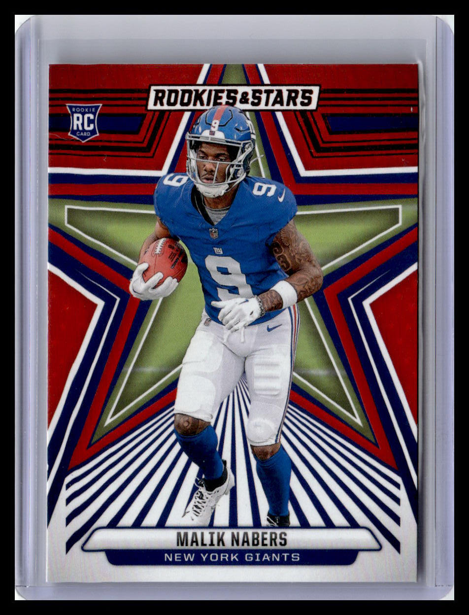 2024 Panini Rookies & Stars #171 Malik Nabers (RC) Red Parallel