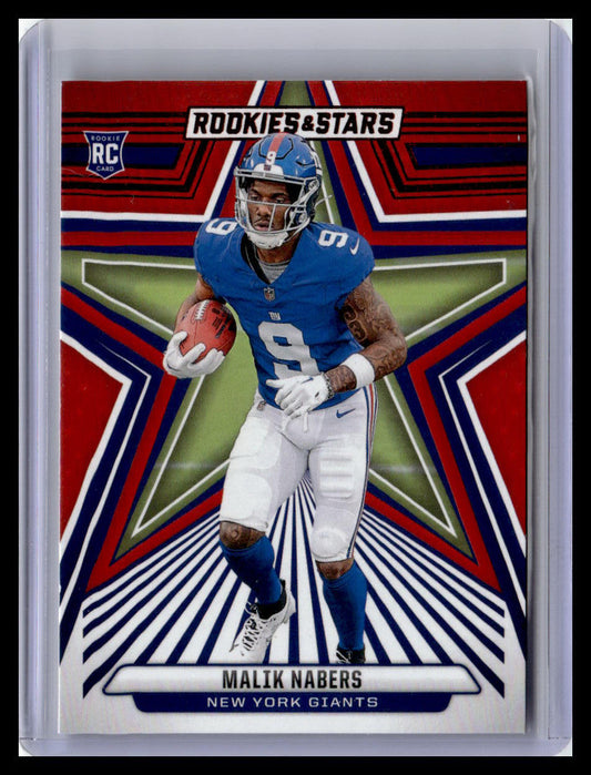 2024 Panini Rookies & Stars #171 Malik Nabers (RC) Red Parallel