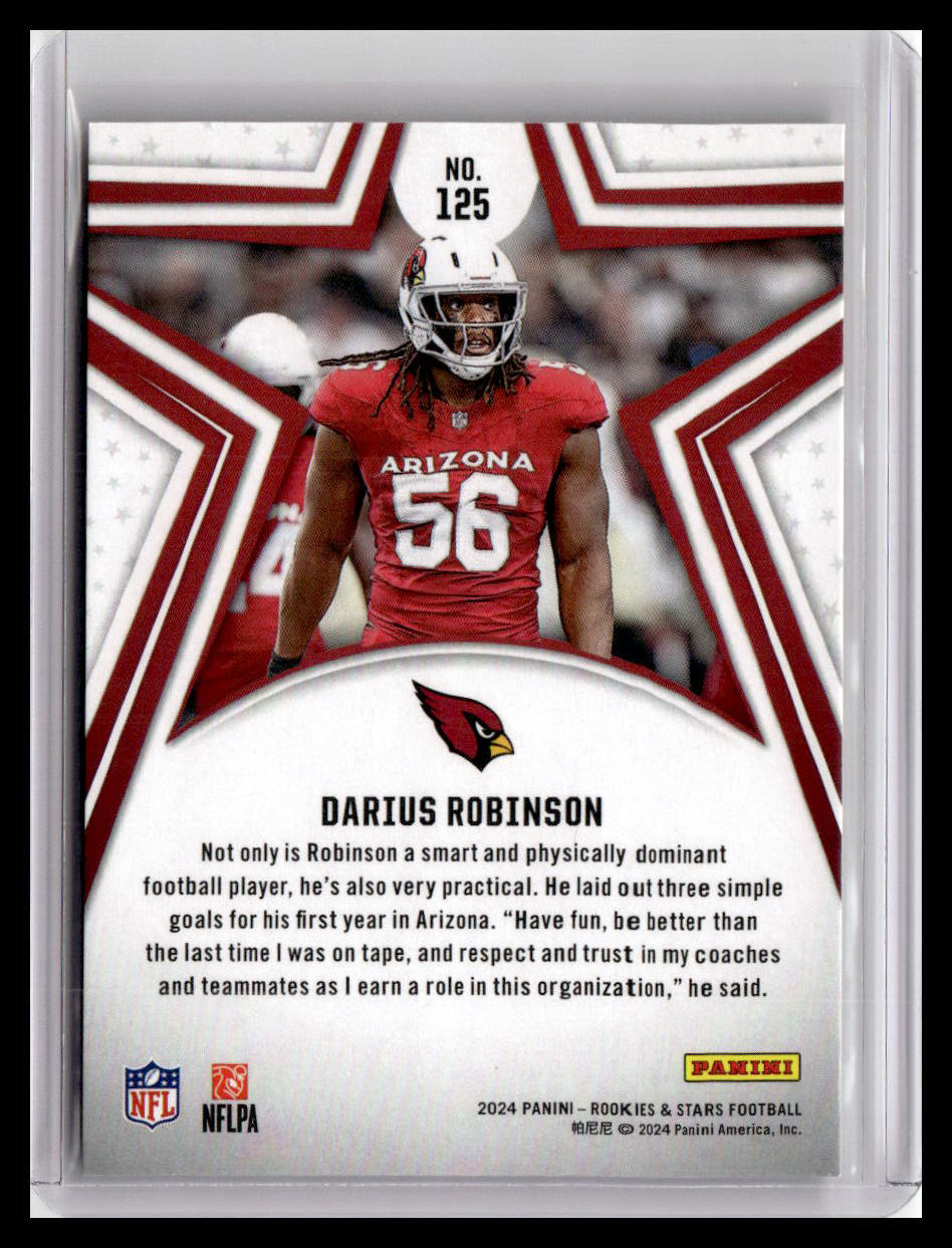 2024 Panini Rookies & Stars #125 Darius Robinson (RC) Red Parallel