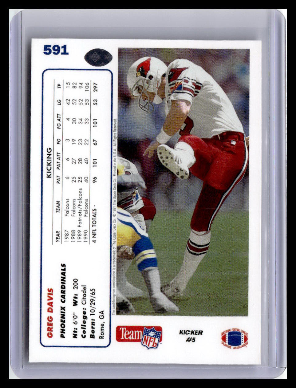 1991 Upper Deck #591 Greg Davis