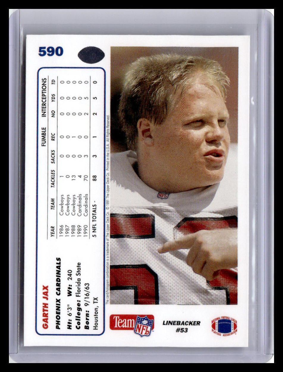 1991 Upper Deck #590 Garth Jax