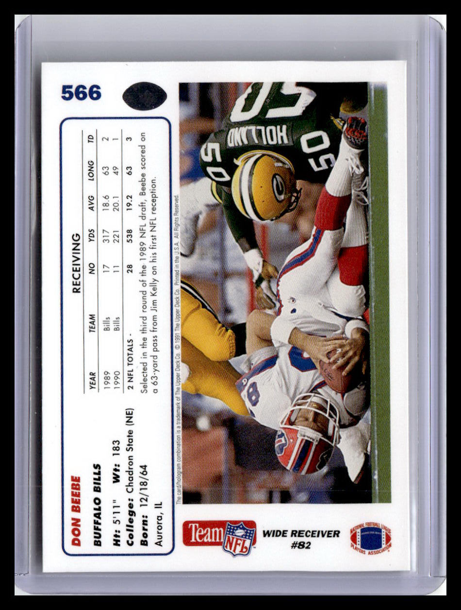 1991 Upper Deck #566 Don Beebe