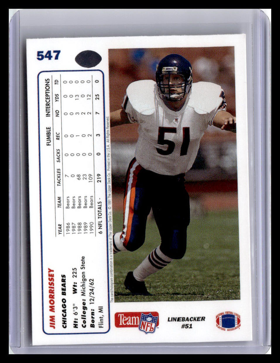 1991 Upper Deck #547 Jim Morrissey