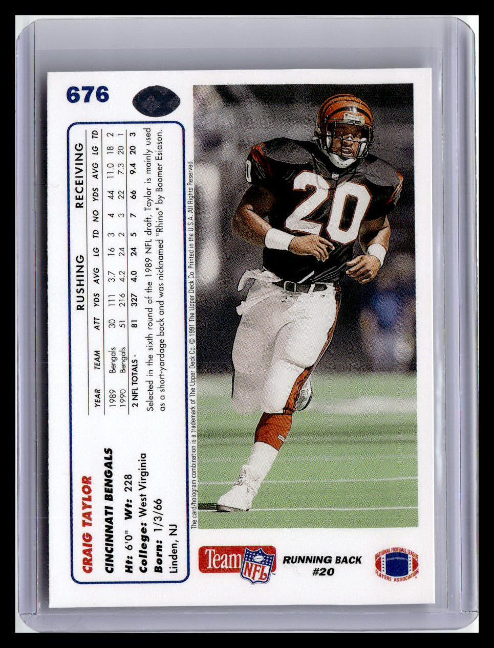 1991 Upper Deck #676 Craig Taylor