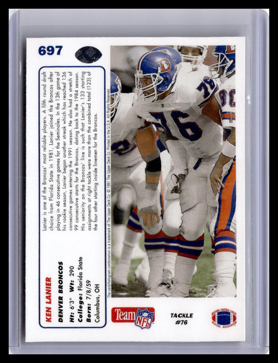 1991 Upper Deck #697 Ken Lanier