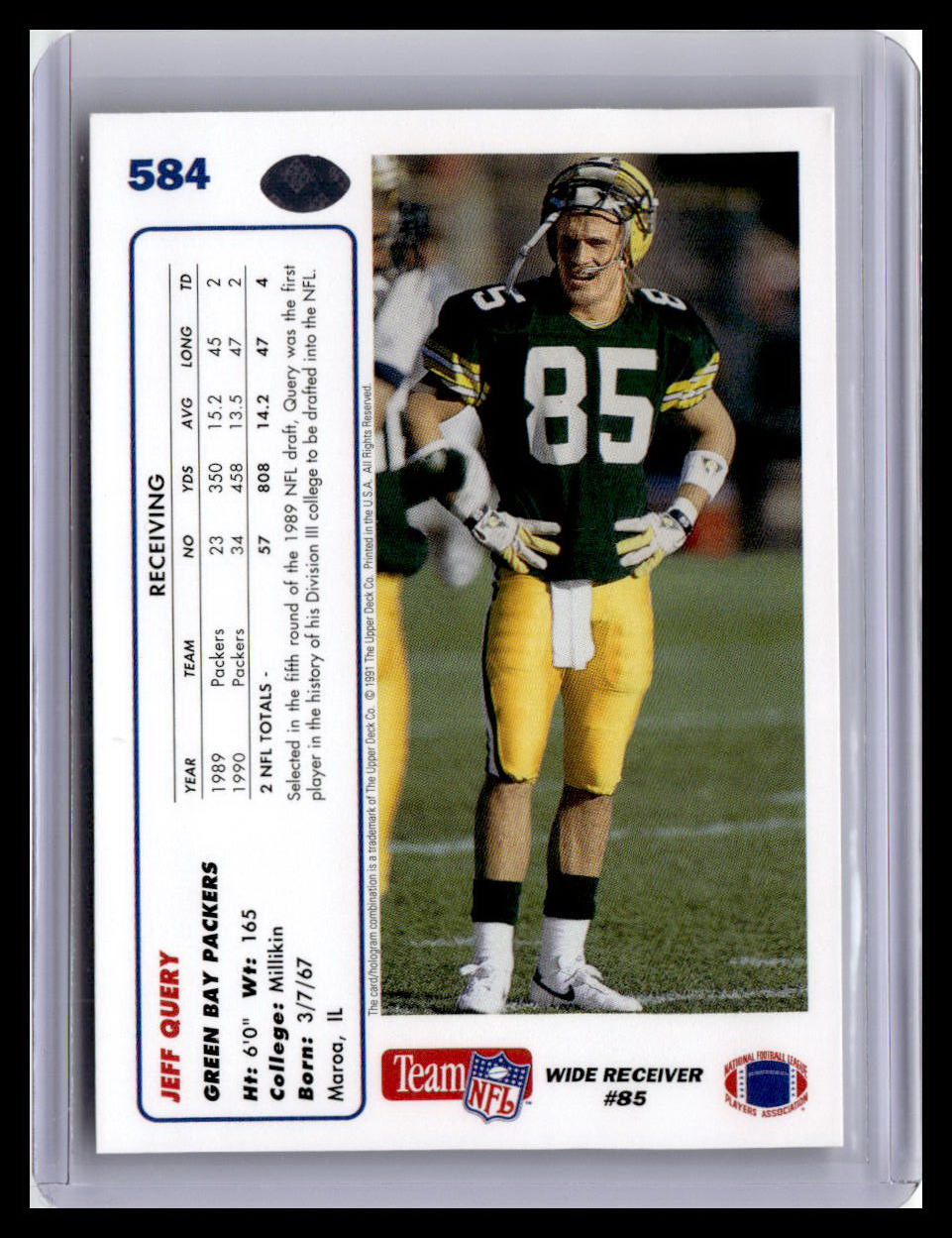 1991 Upper Deck #584 Jeff Query