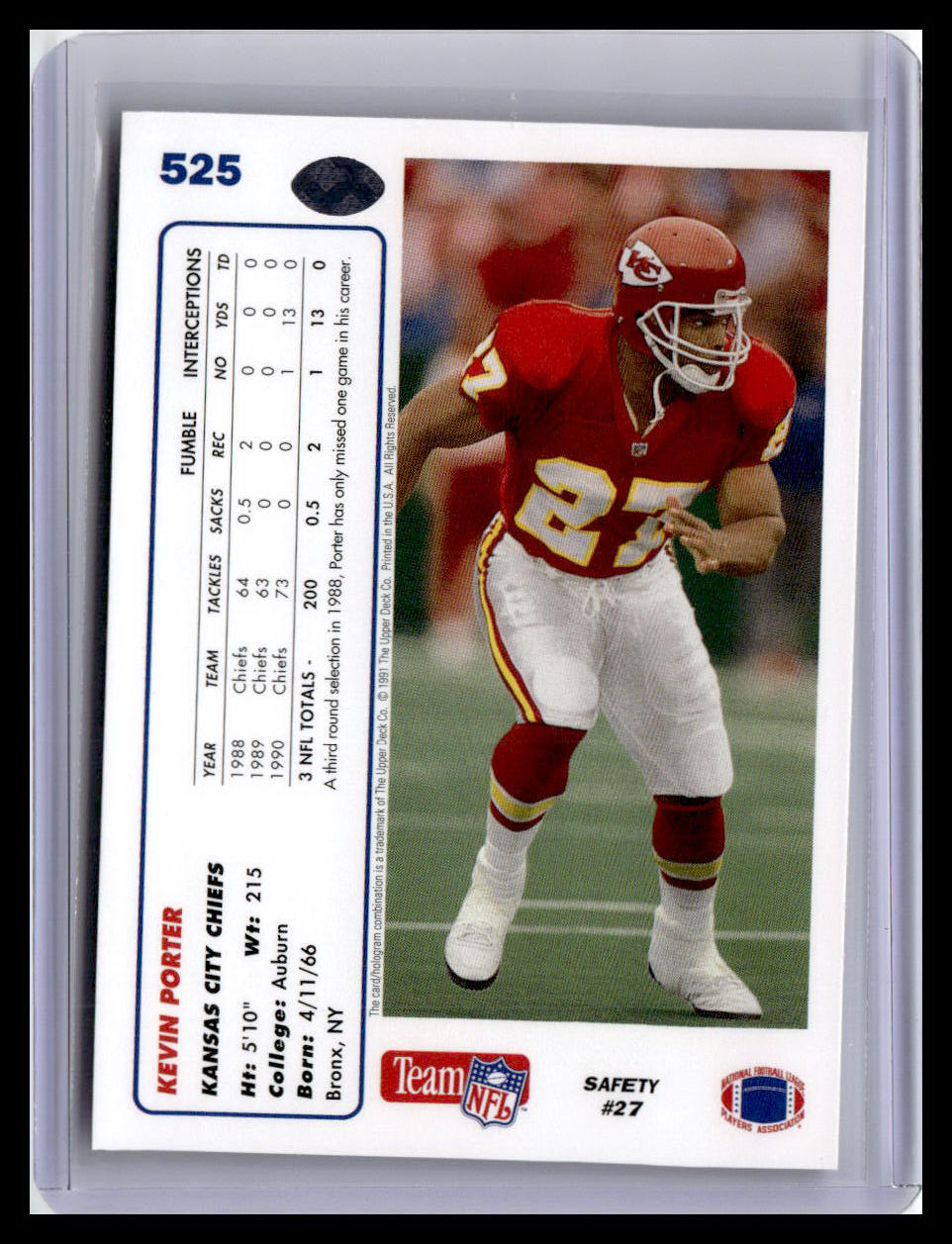 1991 Upper Deck #525 Kevin Porter