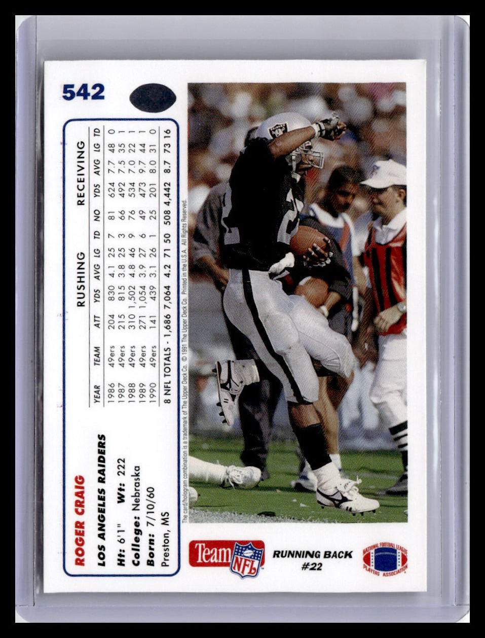 1991 Upper Deck #542 Roger Craig